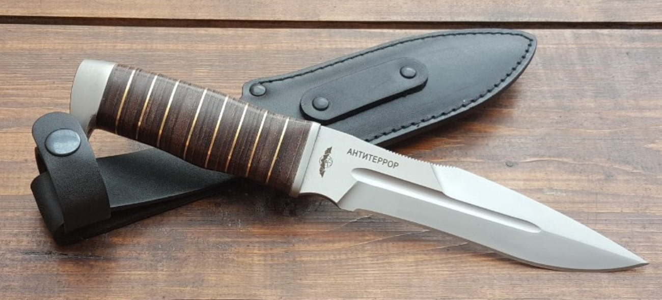 Melitak knife Antiterror. Civilian. Leather.