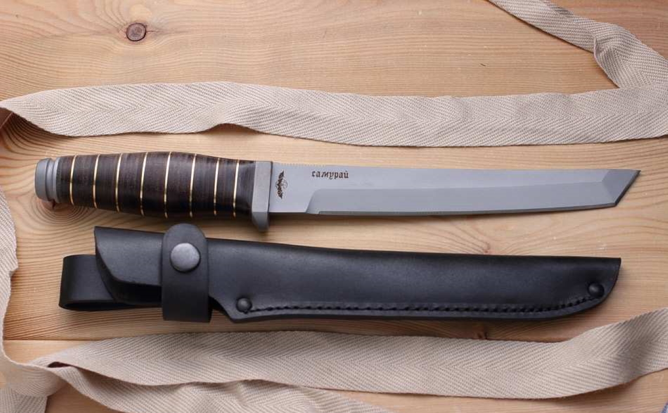MelitaK Knife Samurai. Leather Handle.