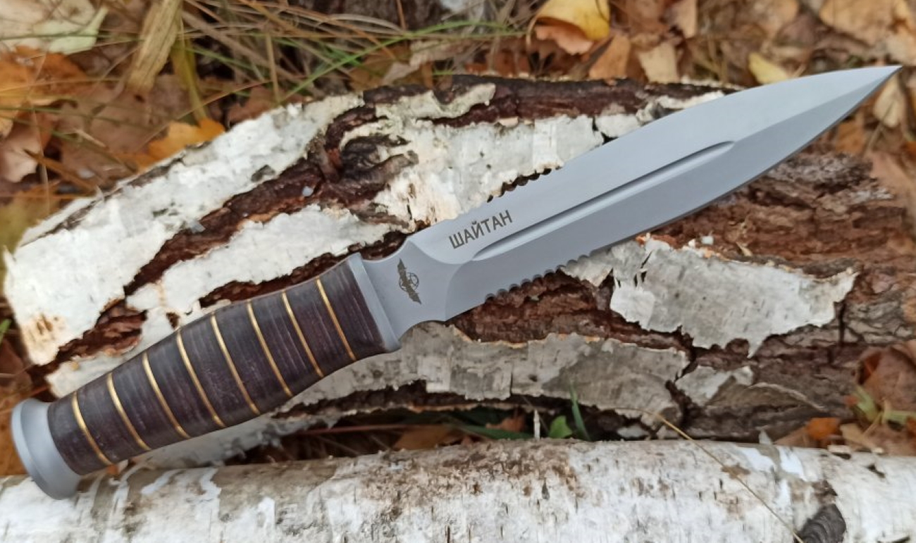 Melitak knife Demon (Shaytan). Stacked Leather