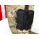 Vepr/Saiga-12 Double Magazine Drop Leg Pouch. BLACK