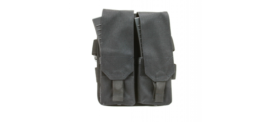 Vepr/Saiga-12 Double Magazine Drop Leg Pouch. BLACK