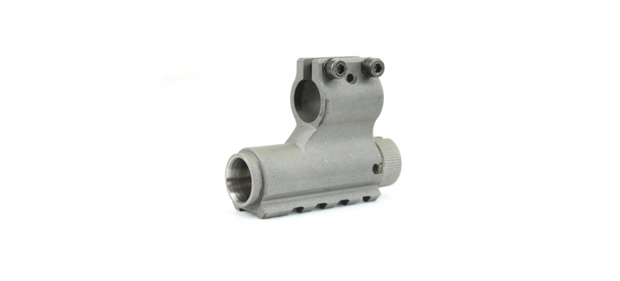 AK Gas Block Adjustable IPSC Silver