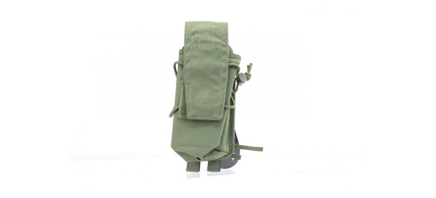 2 x AK Magazine Pouch with Velcro cover. by Splav. Green/Olive.