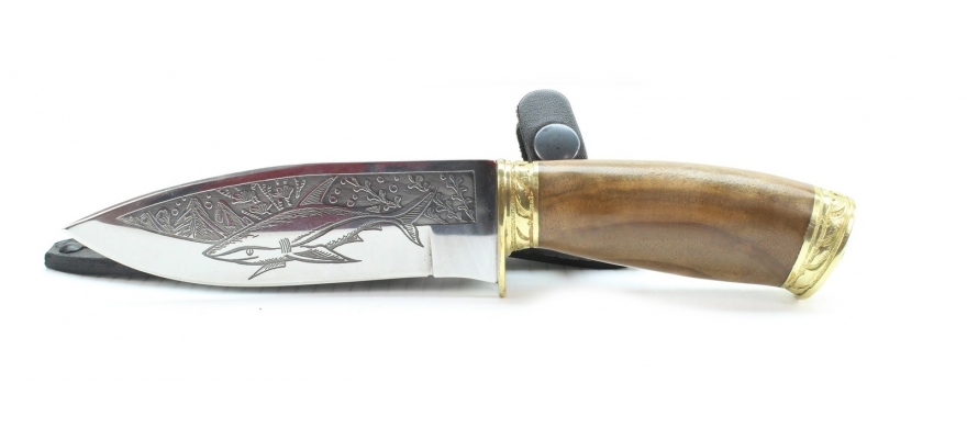 Kizlyar knife "Shark-2" (Akula-2) Gold.