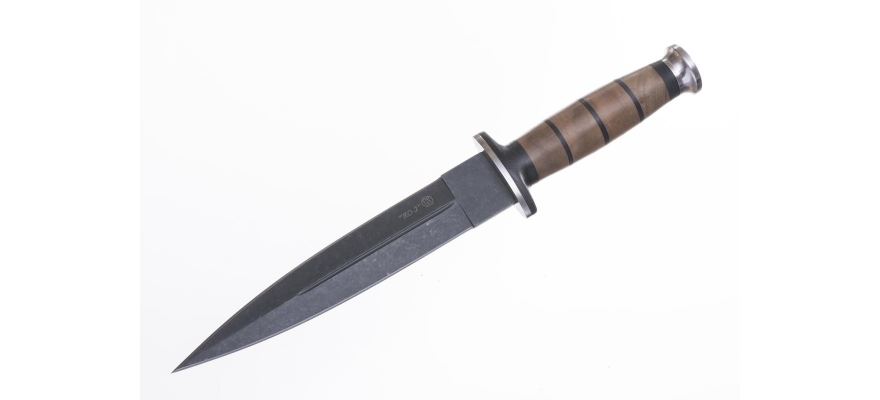 Kizlyar Knife KO-2 Dagger Wood. Black Blade.