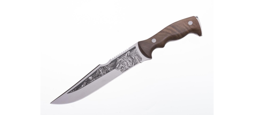 Kizlyar Knife Big Taiga. "Bolshaya Taiga" Etched Bear