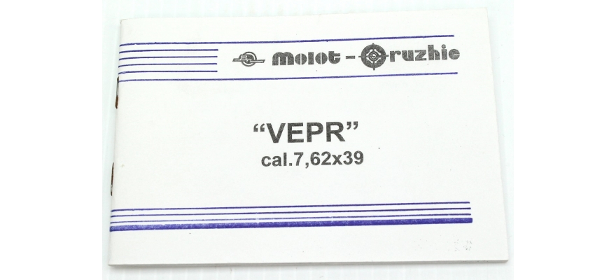 Manual Booklet for Vepr 7.62x39mm Molot-Oruzhie