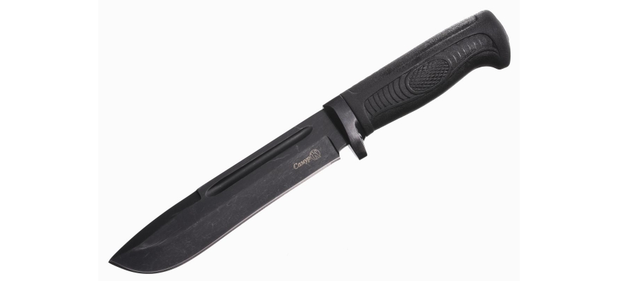 Kizlyar Knife "Samur". Stonewash Black