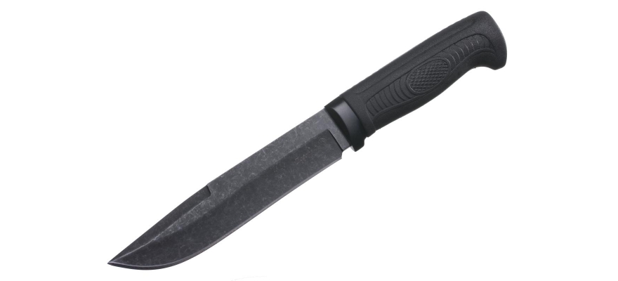 Kizlyar Knife "Pechora-2". Stonewash Black