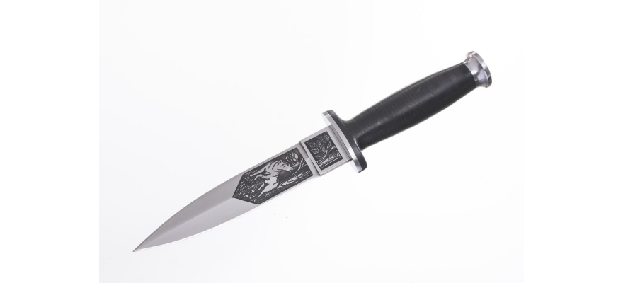Kizlyar Knife KO-1. Wolf. Black Handle