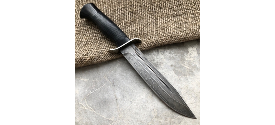 Baranov Bulat Knife T002-NR40 Stacked Leather