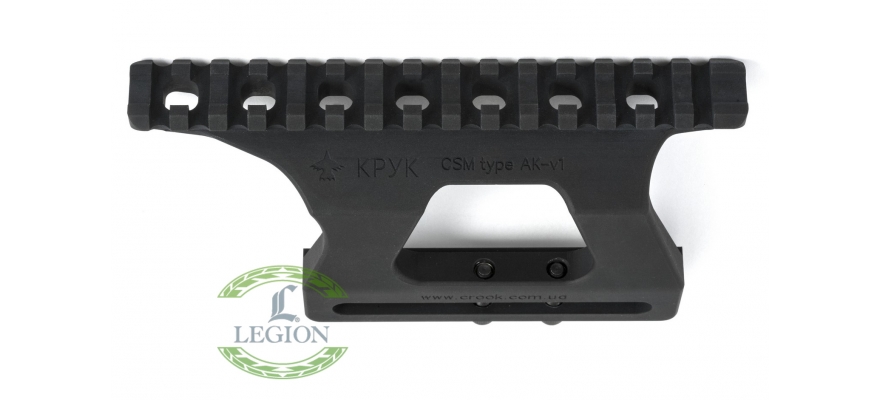 CRC 2U001 Precision scope mount for AK based rifles by "KPYK" - Armor Black