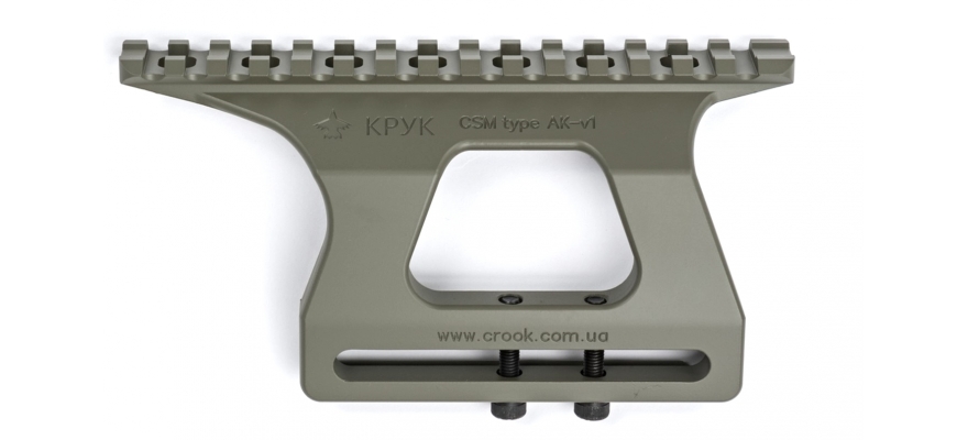 CRC 2U001 Precision scope mount for AK based rifles by "KPYK" - Forest Green