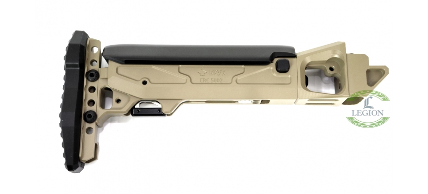 CRC 5002/9035 Fixed Telescopic Buttstock with Cheek Riser  for AK based rifles. Coyote Tan by "KPYK"