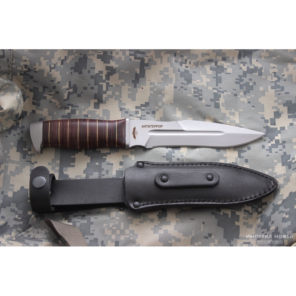Melitak knife Antiterror. Civilian. Leather.
