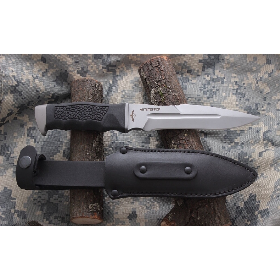 Melitak knife Antiterror. Civilian. Leather.