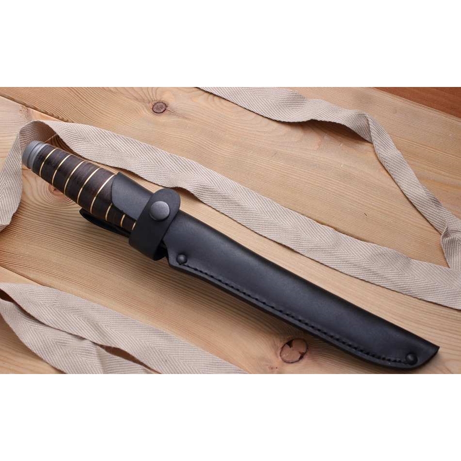 MelitaK Knife Samurai. Leather Handle.