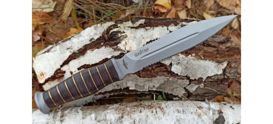 Melita-k knife Demon (Shaytan). Stacked Leather