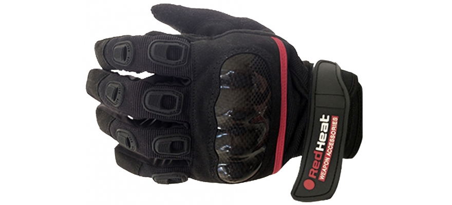 Red heat tactical gloves