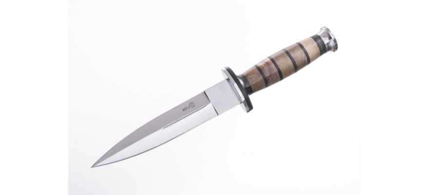 Kizlyar Knife KO-1 Wood/Leather Grip