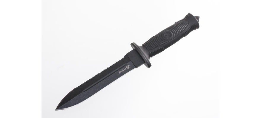 Kizlyar Knife Combat. Stonewash Black.